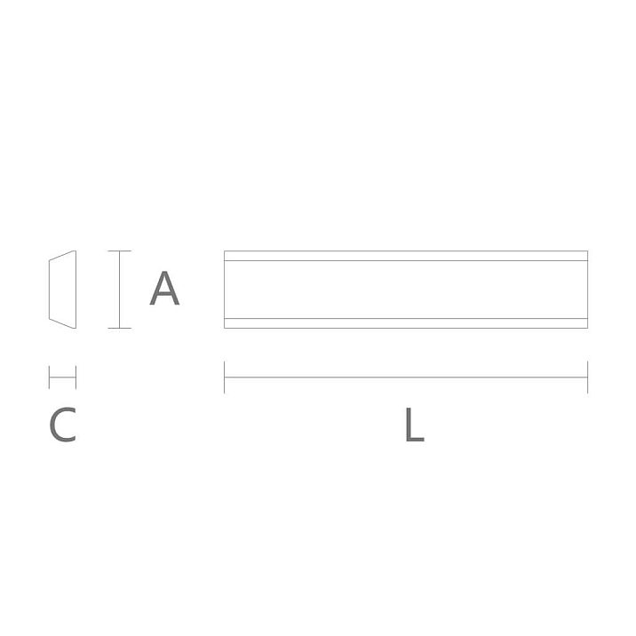 Drawing of wooden molding MLD-064 with profile 23 &times; 8 mm