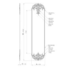 Drawing of the CPU-11-1 Ekaterinhof stucco decor kit, size 540&times;2300&times;18 mm