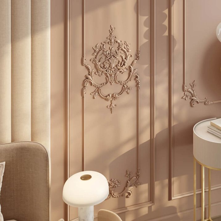 Stucco decor CPU‑8‑2 made of polyurethane for stylish wall, niche, and partition decoration.