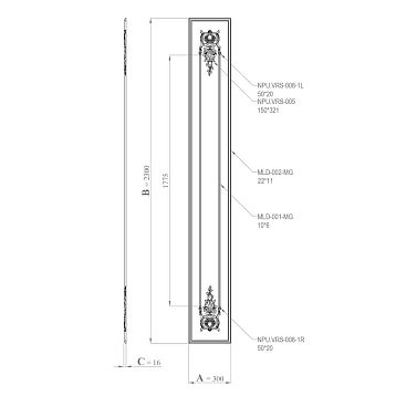 CPU-4-4 molding decor set overall view