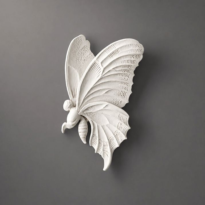 Molding decoration NPU-482R in the form of a butterfly, close-up