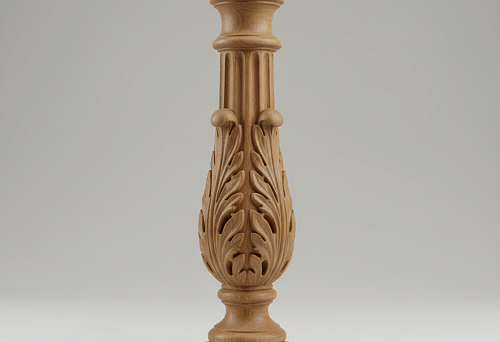 Decorative Wooden Baluster for Staircases in Classic Style