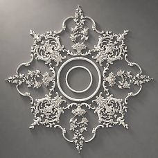Ceiling rosette CPU-071 with a diameter of 1365 mm made of polyurethane in a classic style with an eight-ray composition