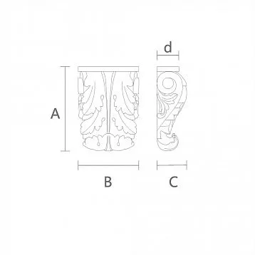 Exclusive decorative bracket for shelf