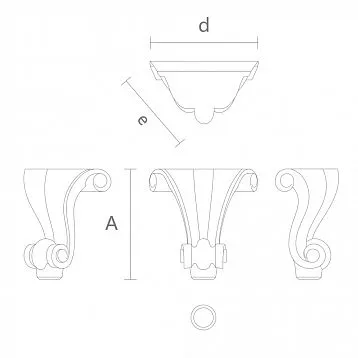 Unusual-shaped wooden legs for furniture