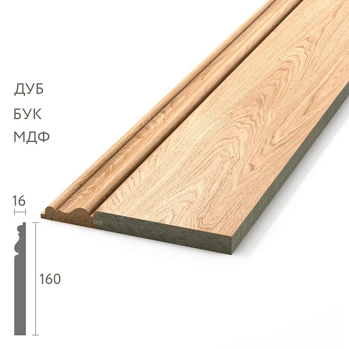 PLT-M-004 MDF skirting board with relief profile for interior