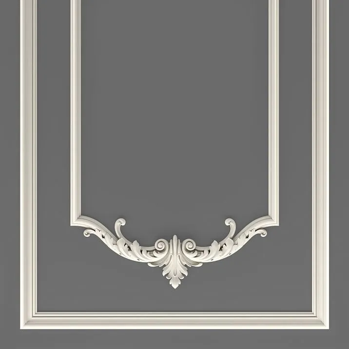 CPU-5-2 molded decor set composition: list of elements NPU.VRS-001-1, NPU.VRS-001, NPU.VRS-002-1 and moldings MLD-002-MG, MLD-003-MG with quantity and footage