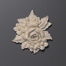 Polyurethane applique with floral design for elegant interiors photo