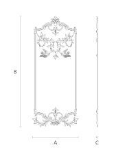 C-049 wooden decor set - drawing