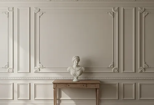 molding decor on the wall in a classic interior