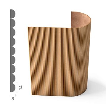 slatted panel pan-001 decorative wall panel made of mdf with vertical slats