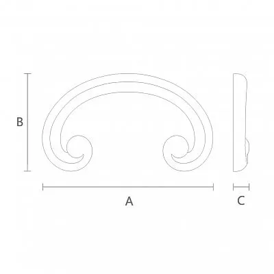 Carved cover plate N-305 из дерева с резным узором чертеж
