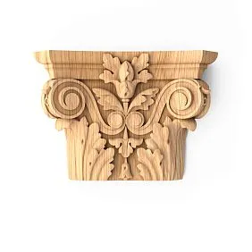 Wooden capital KL-014