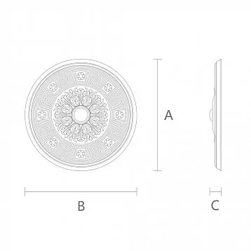 Exclusive Interior Decoration: Carved Rosette R-050