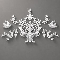 CPU-047 Stucco Decoration: luxurious baroque composition with elegant scrolls
