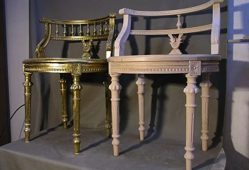 Handcrafted Wooden Chair in Palace Interior Style