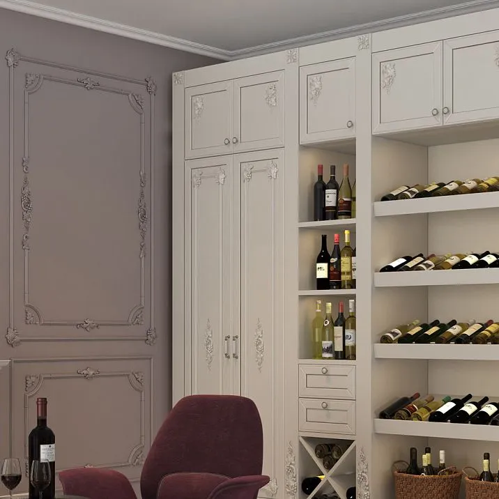 Carved applique from polyurethane NPU-400, furniture fronts with decoration on photo