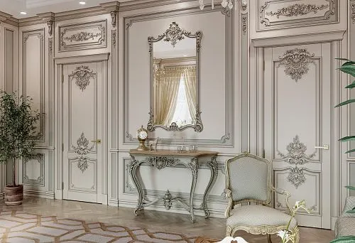 Italian Premium Furniture &mdash; Classic Console and Mirror in the Interior