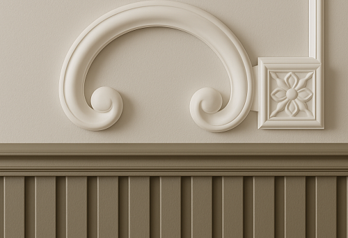 NPU-309 66 &times; 45 mm end cap at the end of the molding next to the slatted wall
