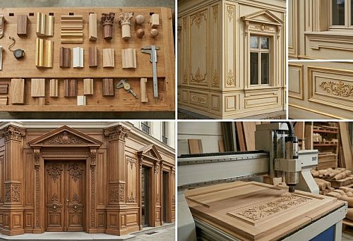 Facade decor for windows, corners and walls of a private house