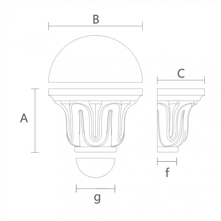 Capital for Interior Doors KL-026 Drawing