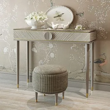 Furniture leg from the manufacturer with metal decoration for a table