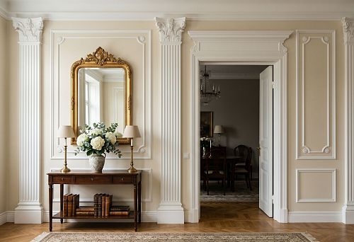Polyurethane pilasters on the wall: how to design vertical accents, piers, and portals
