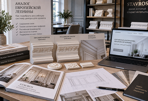 Russian alternative to European stucco for interiors