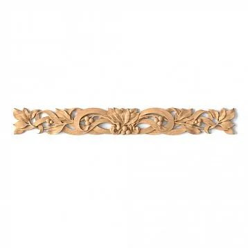 Wooden overlay with plant pattern on white background N-317