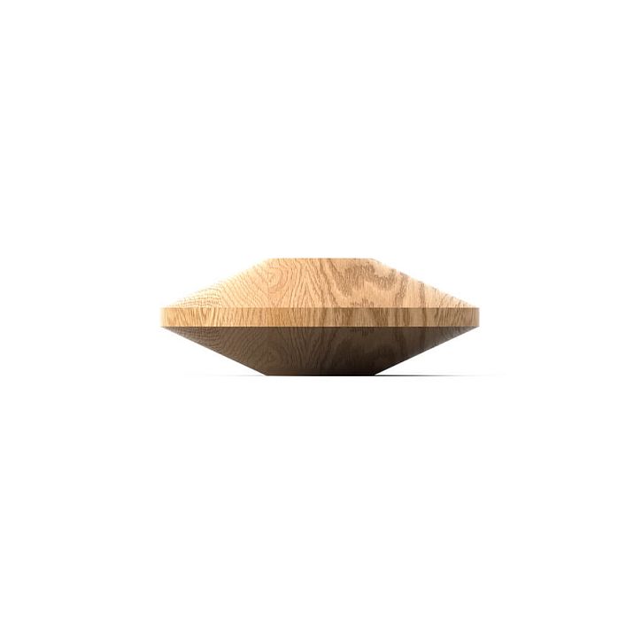 Decorative wooden washer KN-007 with a mounting hole for a rod