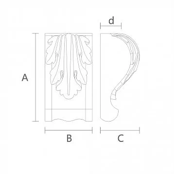 Carved KR-037 bracket for an elegant interior