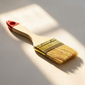 Flat brush 50 mm natural bristle wooden handle