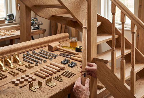 Fasteners for balusters and railings: what to buy for installing a wooden staircase