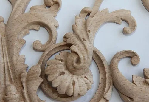 Decorative carved wooden inlay for updating furniture