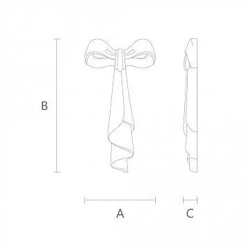 Wooden bow applique for furniture