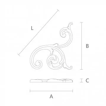 Wooden Carved Inlay N-285R for Furniture and Interior Decoration