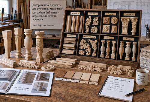 Decorative elements for the joinery workshop