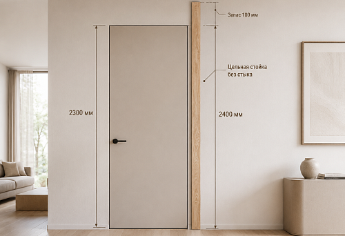PLT-001-1 skirting board / architrave, 2400 mm long, for a 2300 mm high door