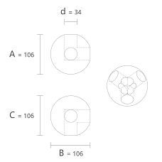 Technical drawing of wooden geometric part KN-015 with dimensions in millimeters