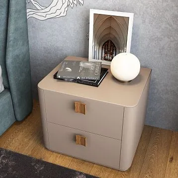 Handles for drawers made of solid rectangular wood, painted