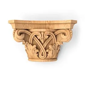 Wooden capital KL-056