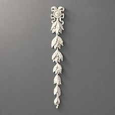 NPU-498 polyurethane molding decor &mdash; a vertical decorative overlay with floral ornament