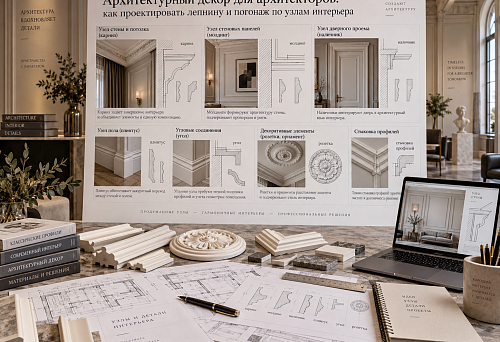 Architectural decor for architects: how to design stucco and moldings based on interior details