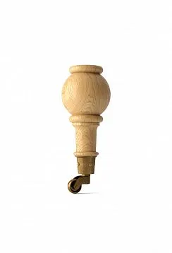 Wooden furniture leg with wheels from the manufacturer for furniture