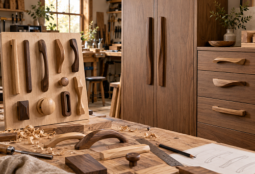 Designer wooden furniture handles