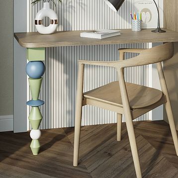 Geometric shape KN-006 made of solid wood with a 34 mm hole