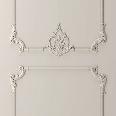 Exhibition stand SVPU‑008 Neoclassic Light for decor presentation.