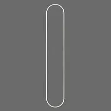 Wall molding decor kit CPU-3-2 made of polyurethane &mdash; narrow arched frame, elongated form, front view 2300&times;408