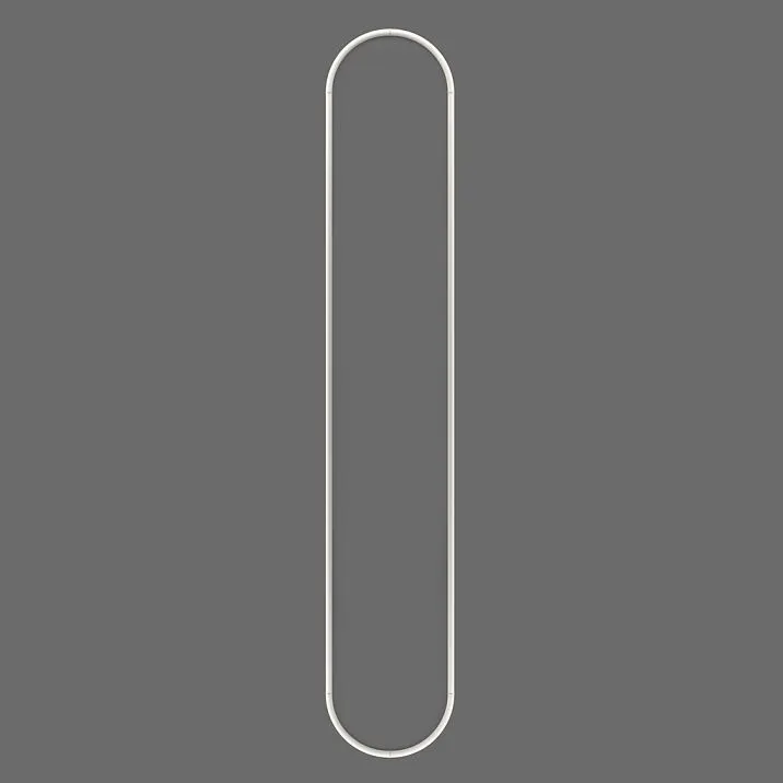 Wall molding decor kit CPU-3-2 made of polyurethane &mdash; narrow arched frame, elongated form, front view 2300&times;408