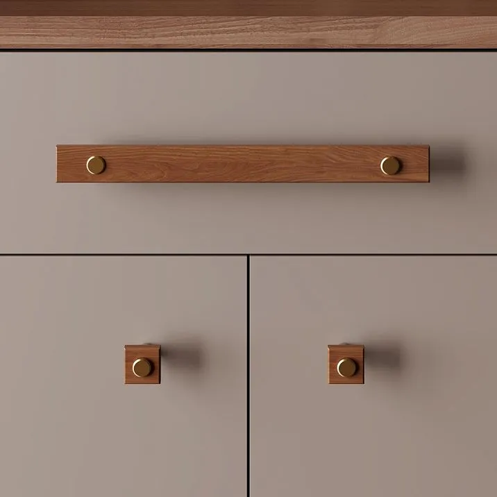 Xylon HL-056-2M wooden handle with HL-056-1M Stavros with metal elements for furniture fronts. Resistant to wear and moisture, easy installation